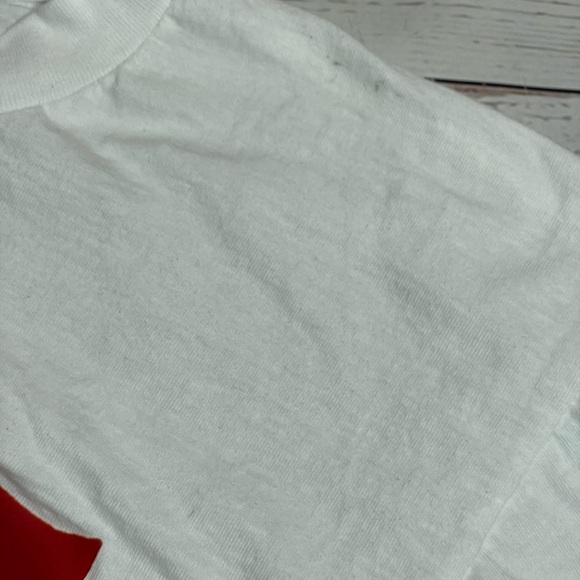 Vintage 1989 USA White Short Sleeve Tee Single Stitch Patriotic Graphic America - Picture 5 of 7